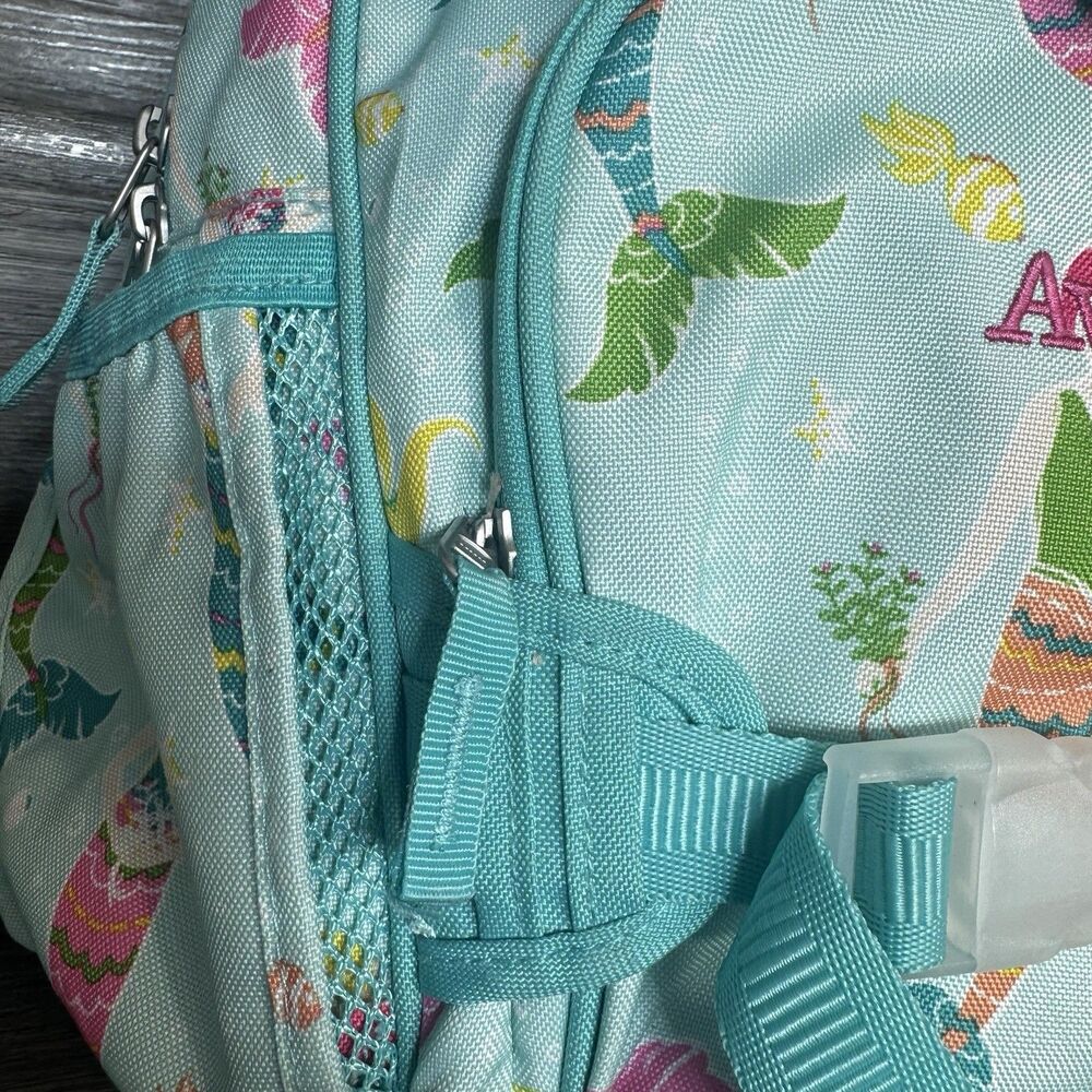 Pottery Barn Kids Mackenzie Mermaid Toddler Backpack Size Small Pink Blue - Picture 8 of 16